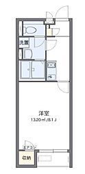 クレイノメゾンドミント板宿 1Kの間取図画像
