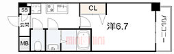 アドバンス神戸レイソレ 1Kの間取図画像