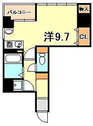 NESTYFLAT ワンルームの間取図画像