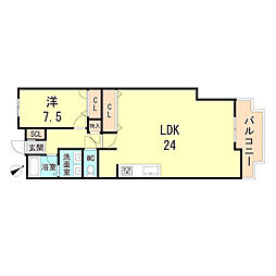 サンヴェール須磨妙法寺 1LDKの間取図画像