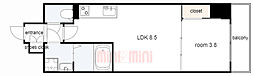 LIVIAZKOBELaMer 1LDKの間取図画像
