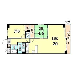 ベルトゥリー若草 3LDKの間取図画像