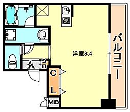 メゾン・ド・ヴィレ板宿 ワンルームの間取図画像
