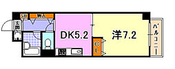 プエンテ21 1DKの間取図画像