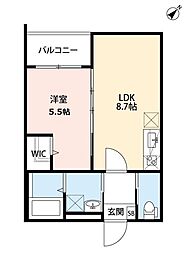 シーポート 1LDKの間取図画像