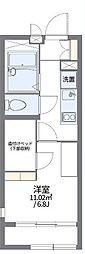 レオパレスミレイユ本町 1Kの間取図画像