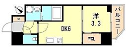 セレニテ神戸元町クレア 1DKの間取図画像