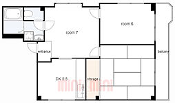 ハース本郷 3DKの間取図画像