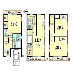 西尻池1丁目戸建貸家