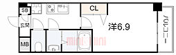 アドバンス神戸レイソレ 1Kの間取図画像
