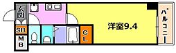 ブリックロード山の手 1Kの間取図画像