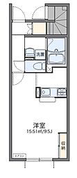 レオネクストセイザン3 ワンルームの間取図画像