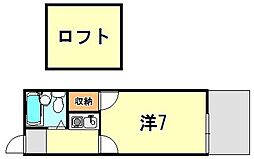 Casade片山町 1Kの間取図画像