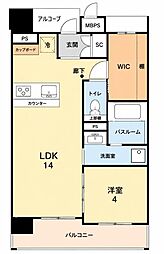 ワコーレ神戸北野ザ・テラス 2LDKの間取図画像