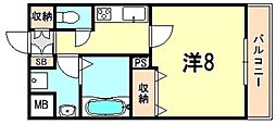 リアライズ神戸WEST 1Kの間取図画像