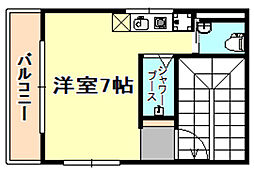 A+ 1Kの間取図画像