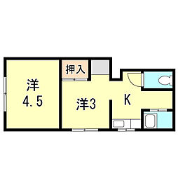 サンビルダー湊川 2Kの間取図画像