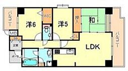 エスリード三宮フラワーロード 3LDKの間取図画像
