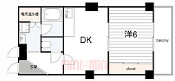 栄町ダイヤハイツ 1DKの間取図画像