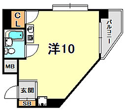サンパティック須磨 ワンルームの間取図画像