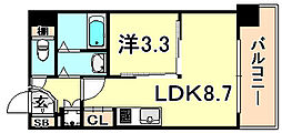 HMレジデンス 1LDKの間取図画像