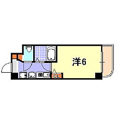 エステムコート神戸・三宮山手センティール 1Kの間取図画像