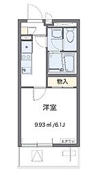 レオネクストArea23 1Kの間取図画像
