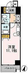 カスタリア三宮 ワンルームの間取図画像