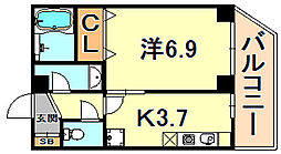 ファゼンダ78 1Kの間取図画像