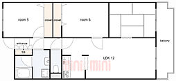 グランドビスタ北野 3LDKの間取図画像
