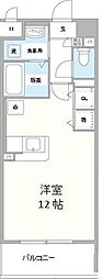 ツルトスコ2番館 ワンルームの間取図画像