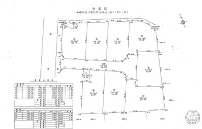 区画図：開発行為（全８区画）許可番号　第２５号