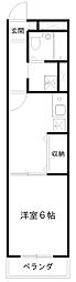 フジコーポ 1DKの間取図画像
