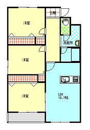 セルジェ中央 3LDKの間取図画像