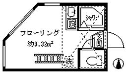 フェリスクローマ ワンルームの間取図画像