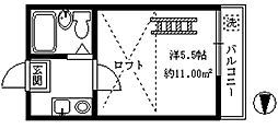 ライフピアパフォーム 1Kの間取図画像