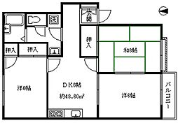 コーポ5 3DKの間取図画像