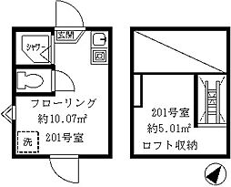 ティ・アーモドリーム ワンルームの間取図画像