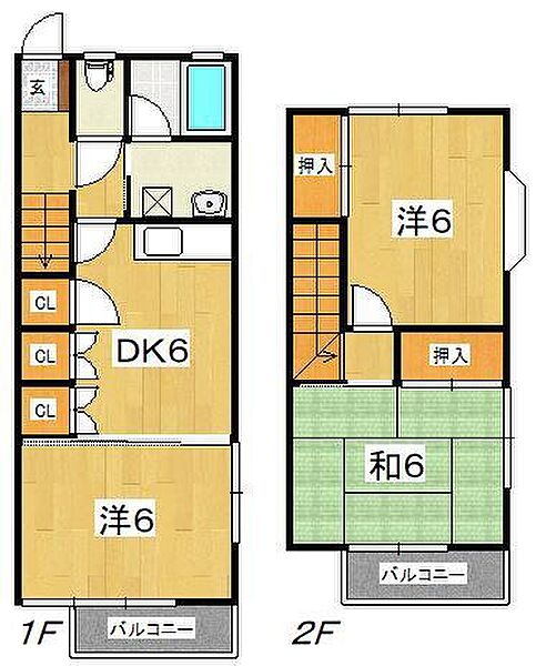 ティーズコーポ3 A｜神奈川県南足柄市向田(賃貸テラスハウス3DK・--・59.50㎡)の写真 その2