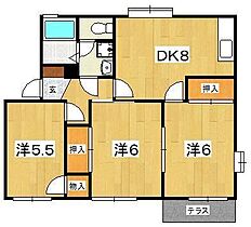 ロイヤルパレスＣ 101 ｜ 神奈川県小田原市中里39-1（賃貸アパート3DK・1階・56.85㎡） その2