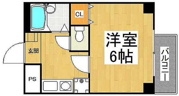 ドムス白鷺 ｜大阪府堺市東区白鷺町２丁(賃貸マンション1K・2階・19.44㎡)の写真 その2