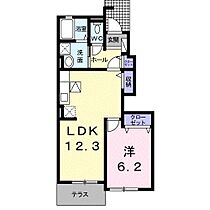 カーサ・デリカド  ｜ 大阪府堺市中区平井（賃貸アパート1LDK・1階・45.09㎡） その2