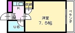 コーポ川内 1Kの間取図画像