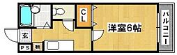 パークサイドハイツ 1Kの間取図画像