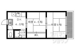 セントラル修学院 2DKの間取図画像