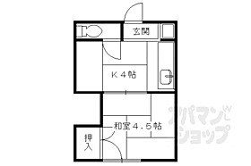 清風荘 6 ｜ 京都府京都市左京区北白川久保田町（賃貸アパート1K・2階・18.22㎡） その2