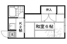 たつみ荘3号館 1Kの間取図画像