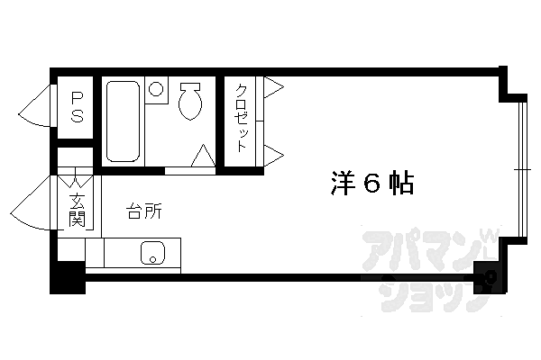 カサデソーラ白川 503｜京都府京都市左京区一乗寺樋ノ口町(賃貸マンション1K・5階・14.85㎡)の写真 その2