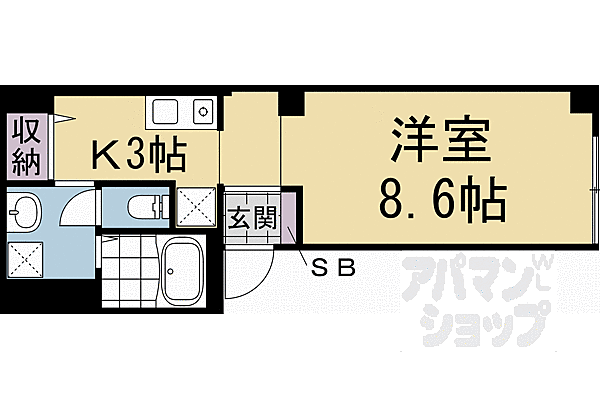 ＣＯＣＯ下鴨 303｜京都府京都市左京区下鴨西林町(賃貸マンション1K・3階・32.80㎡)の写真 その2