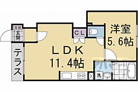 Ｃａｍｅｒａ幡枝 102 ｜ 京都府京都市左京区岩倉幡枝町（賃貸アパート1LDK・1階・40.57㎡） その2